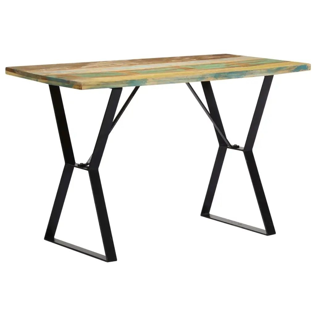 47.2'' Solid Reclaimed Wood Dining Table - Rustic 3-Seat Design, Sturdy & Stylish Home Furniture