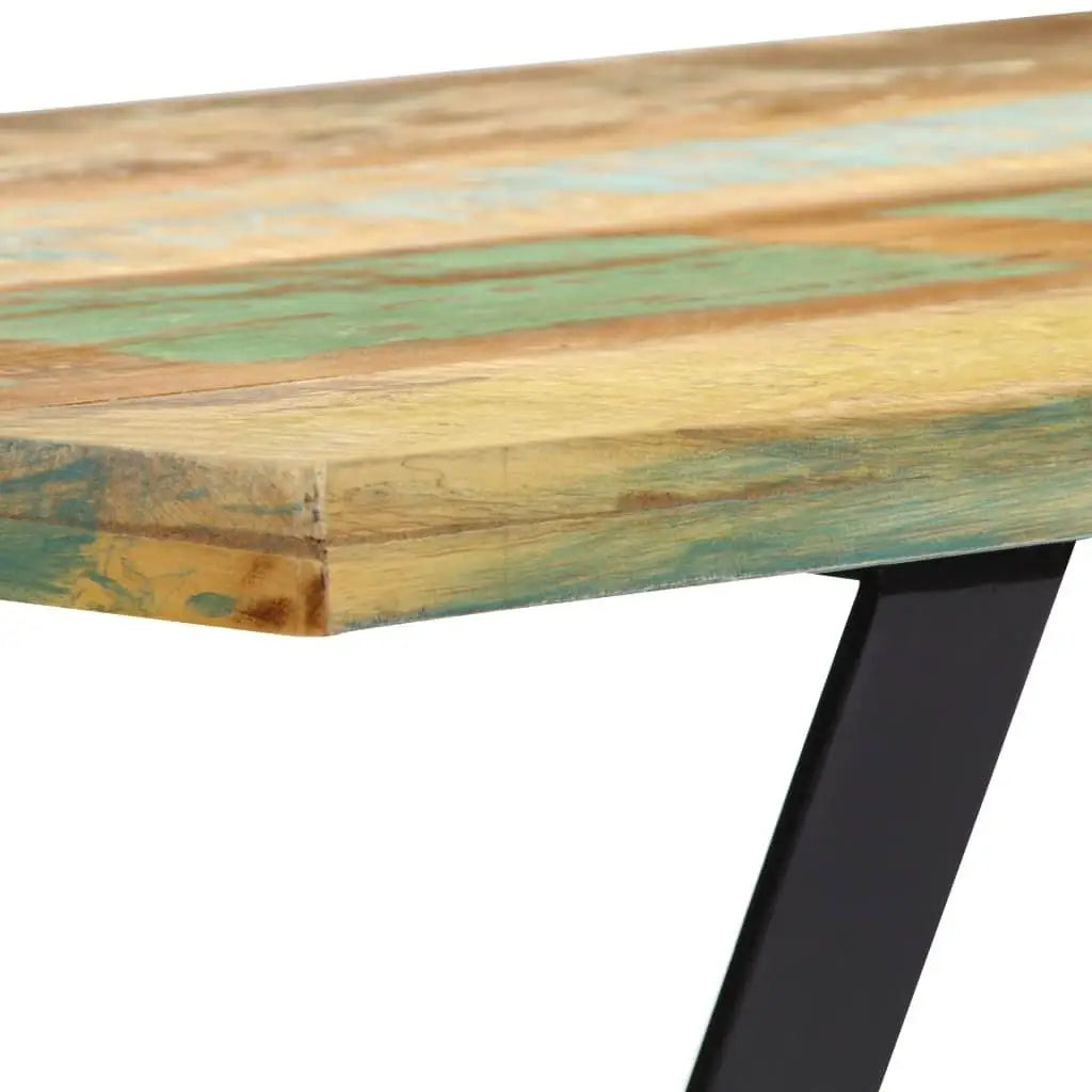 47.2'' Solid Reclaimed Wood Dining Table - Rustic 3-Seat Design, Sturdy & Stylish Home Furniture