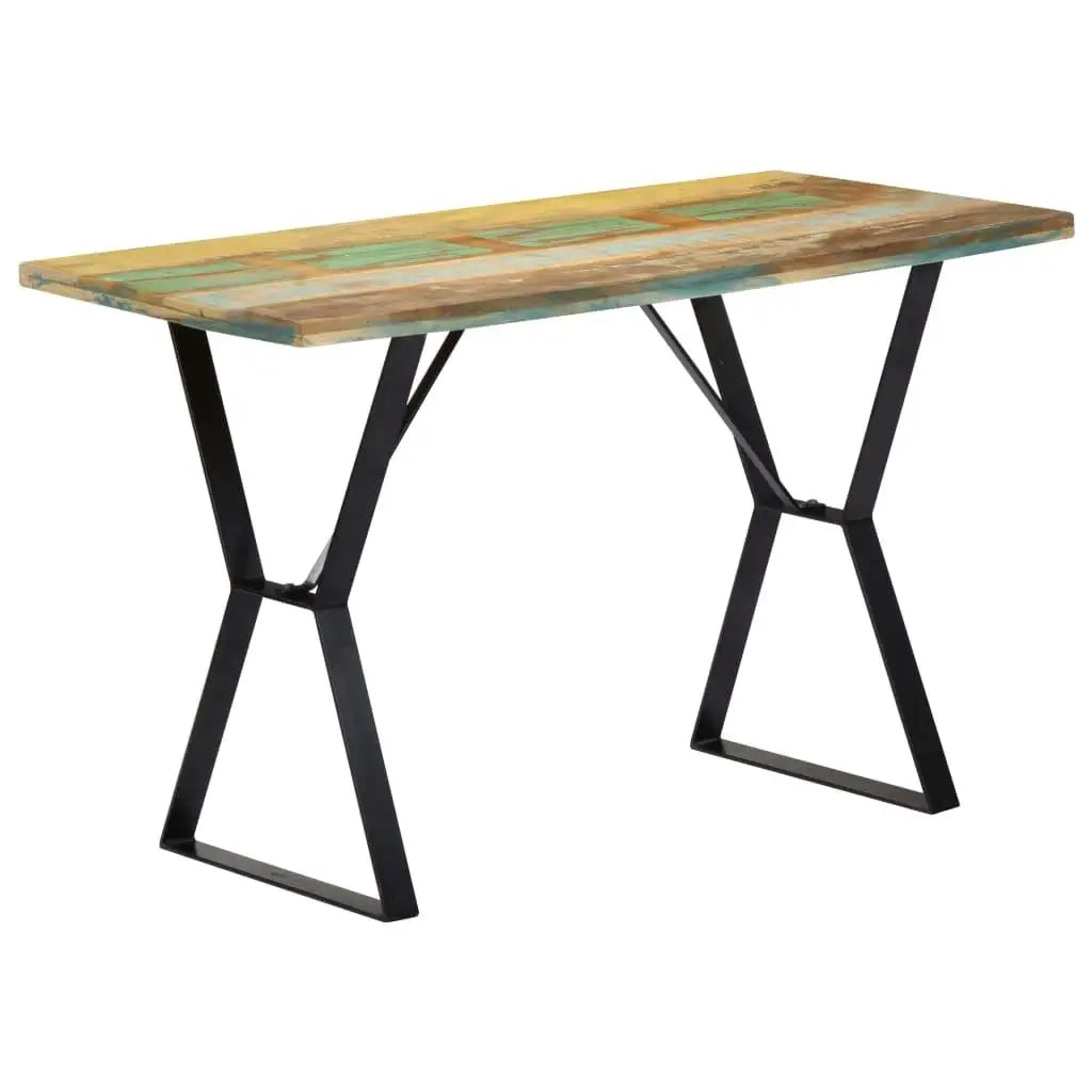 47.2'' Solid Reclaimed Wood Dining Table - Rustic 3-Seat Design, Sturdy & Stylish Home Furniture